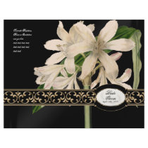 Baroque Vintage Lily Gold  Formal Wedding Program Flyer Design
