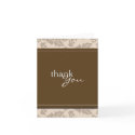 Baroque Vintage Sepia Brown Thank You Card