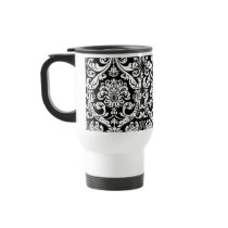 Baroque White Travel Mug