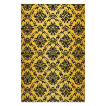 Baroque Yellow Victorian Scrapbook Paper Custom Stationery