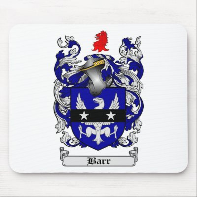 BARR FAMILY CREST -  BARR COAT OF ARMS MOUSE PADS by heraldics