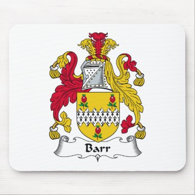 Barr Family Crest Mouse Mats by coatsofarms