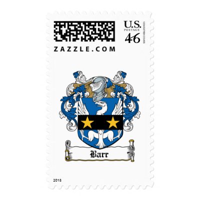 Barr Family Crest Stamps by coatsofarms