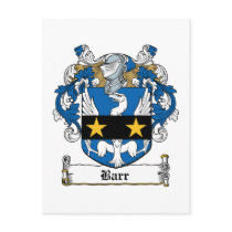 Barr Family Crest postcards