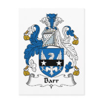 Barr Family Crest postcards