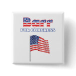 Barr for Congress Patriotic American Flag Pinback Buttons