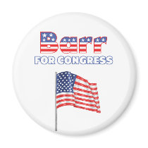 Barr for Congress Patriotic American Flag Fridge Magnets