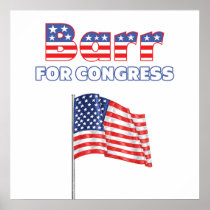 Barr for Congress Patriotic American Flag Poster