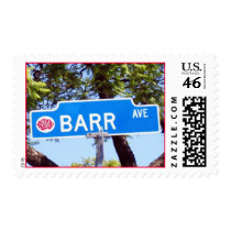 Barr St sign stamps