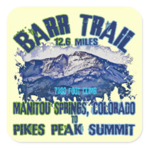 Barr Trail Square Stickers