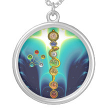 BARRA DE ASCLEPIUS CON 7 CHAKRAS, ENERGÍA ESPIRITU JOYERIA