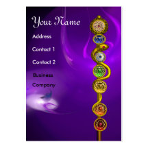 BARRA DE ASCLEPIUS CON 7 CHAKRAS, ENERGÍA ESPIRITU TARJETA DE VISITA