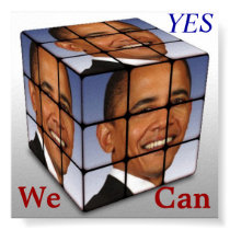 Barrack Obama Cube, YES We Can posters by paulvs Barrack Obama Cube, YES We Can posters