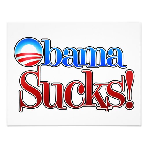 Barrack Obama Sucks Personalized Announcements