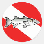Barracuda Dive Flag Stickers