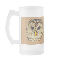 Barred Owl Large Glass Mug