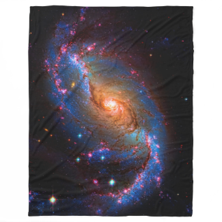 Barred Spiral Galaxy NGC 1672 Astronomy Picture Fleece Blanket
