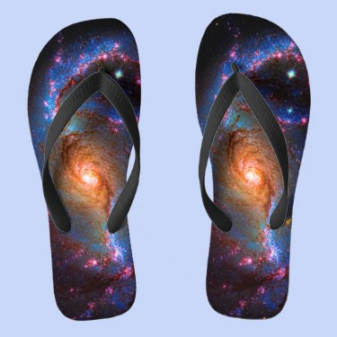 Barred Spiral Galaxy - Space Star Picture Flip Flops