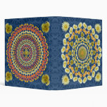 Barrel Cactus Mandalas 1 & 2 on Blue Thorn Pattern 3 Ring Binders