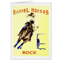 Barrel Horses Rock Cards
