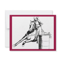 Barrel Racer 100 invitations
