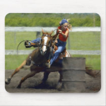 Barrel Racer 2 mousepads by rbpahl Barrel Racer 2 mousepads