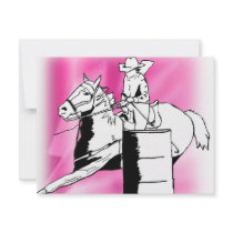 Barrel Racer 302 invitations by saddleblkt Barrel Racer 302 invitations