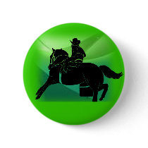 Barrel racer 402 pinback button