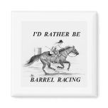 Barrel Racer Refrigerator Magnet