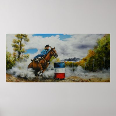 Barrel Racer Poster by davidpauls