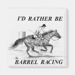 Barrel Racer Refrigerator Magnet