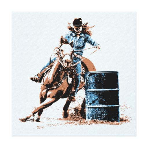 Barrel Racing Canvas Print | Zazzle
