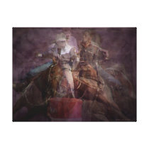 Barrel Racing Competition Gallery Wrap Canvas