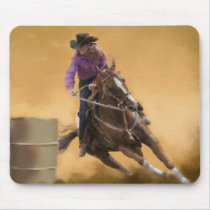 Barrel racing mouse pad