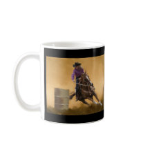 Barrel racing coffee mug