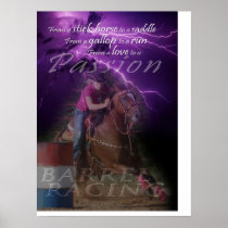 Barrel Racing Poster
