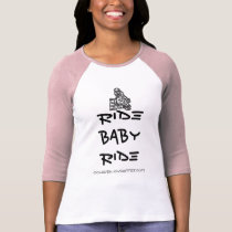 barrel racing, ride baby ride, CowgirlOnCoffee.com t-shirts
