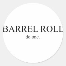 Barrel Roll 2 Round Sticker
