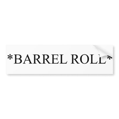 Barrel Roll 6 Bumper Stickers by djskagnetti