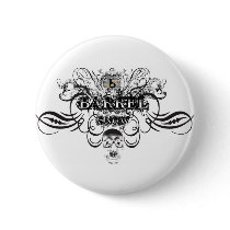 Barrel X Snow Skull Pinback Button