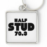 Barrel X Triathlon Half Stud 70.3 Half Ironman Keychain