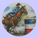 Barrell Racer Painting on Customizable Products stickers