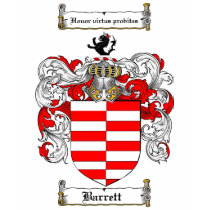 BARRETT FAMILY CREST -  BARRETT COAT OF ARMS t-shirts