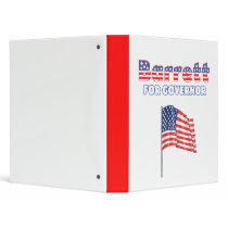 Barrett for Governor Patriotic American Flag Binders
