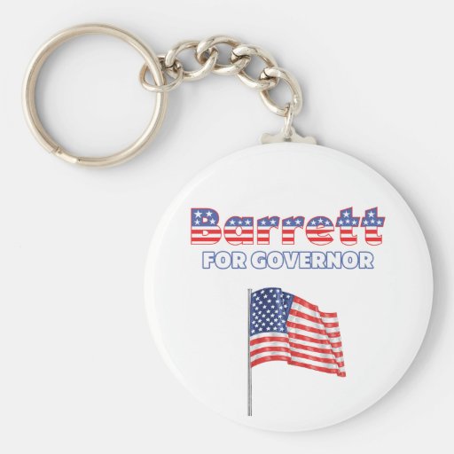 Barrett for Governor Patriotic American Flag Keychains