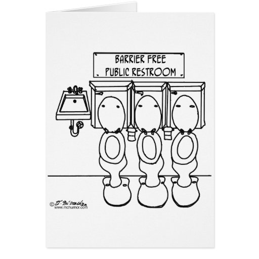 Barrier Free Public Restroom Card Zazzle