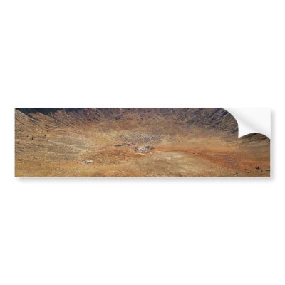 Barringer Meteorite Crater Bumper Sticker by lifesphere