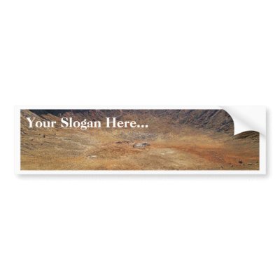 Barringer Meteorite Crater Bumper Sticker by lifesphere