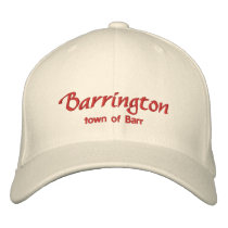 Barrington Name Cap / Hat embroidered hats