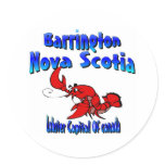 Barrington Nova Scotia Canada Lobster Round Sticker
